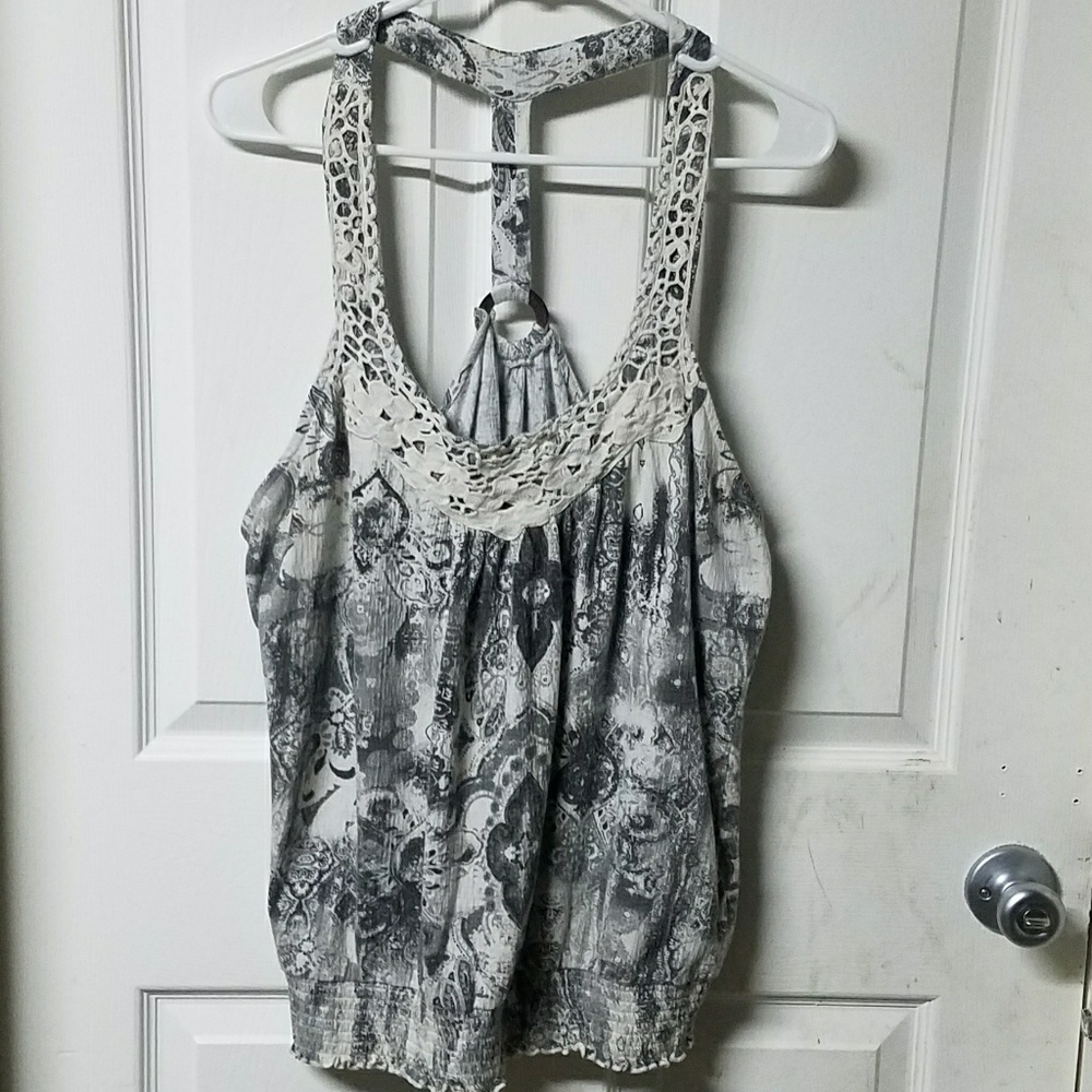 Dressy white and black summer shirt
